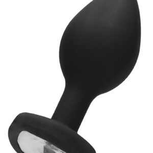 Diamond Heart Butt Plug - Regular - Black