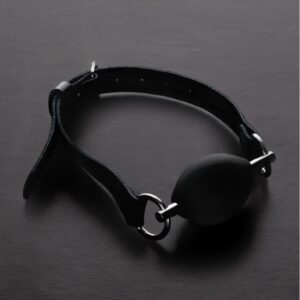 Oval Silicone Ball Gag - Black