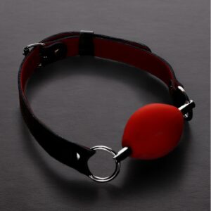 Oval Silicone Ball Gag - Red