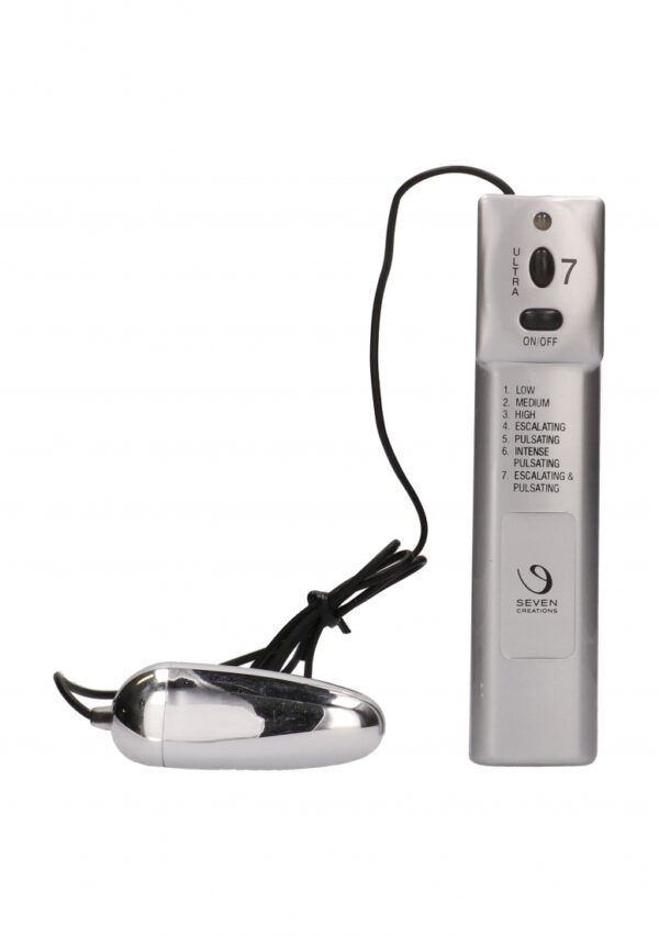 Ultra 7 Vibrating Vector Egg - Silver
