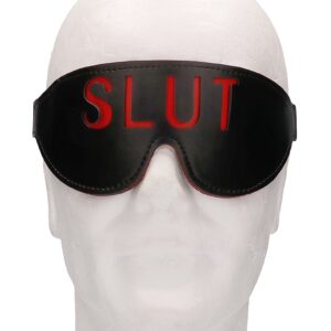 Ouch! Blindfold - SLUT - Black