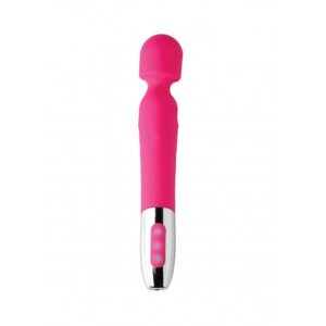 Rotating Silicone Wand with Massage Beads