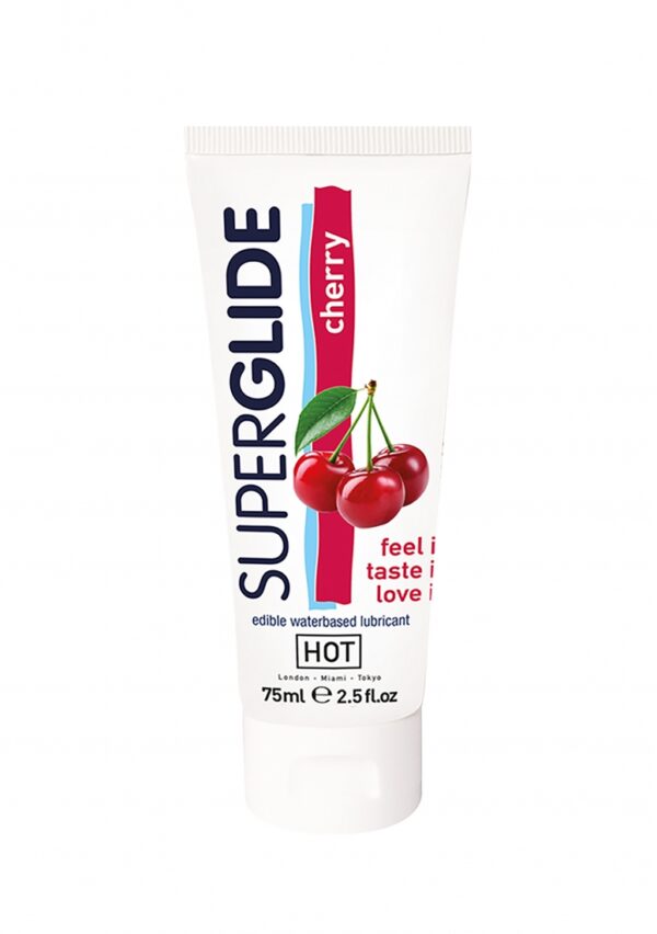 HOT Superglide edible lubricant waterbased - cherry - 75 ml