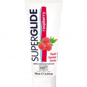 HOT Superglide edible lubricant waterbased - raspberry - 75 ml