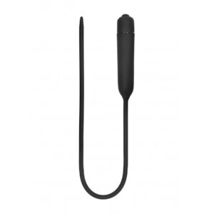 Silcone Vibrating Bullet Plug Extra Long - Black