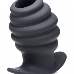Hive Ass Tunnel 4" Silicone Ribbed Hollow Anal Plug - Large