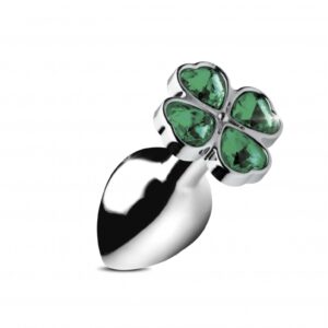 Lucky Clover Gem - Large Anal Plug - Silver