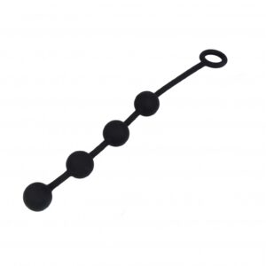EXCITE Medium Silicone Anal Beads - Black