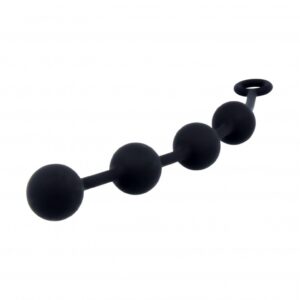 EXCITE Large Silicone Anal Beads - Black
