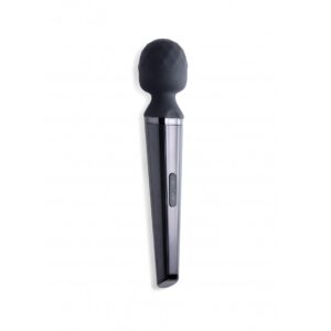 Diamond Head- 11X Silicone Wand Massager - Black