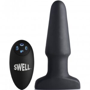 10X Inflatable + Vibrating Silicone Anal Plug