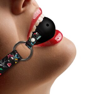 Breatheable Ball Gag - Old School Tattoo Style - Black