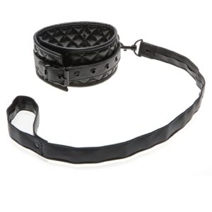 X-Play quilted collar & leash - Black