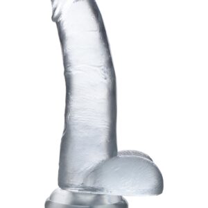 Doorzichtige Dildo met Ballen
