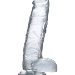 Doorzichtige Dildo met Ballen