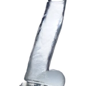 Doorzichtige Dildo met Ballen