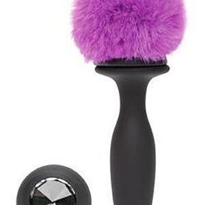 Rechargeable Vibrating Butt Plug Small - Black/Purple