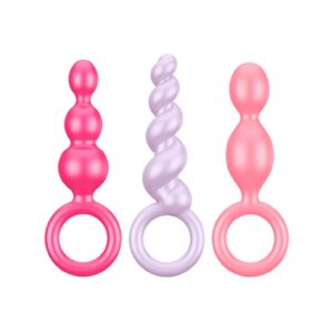 Booty Call Plugs Set of 3 - Pink/Purple/Red