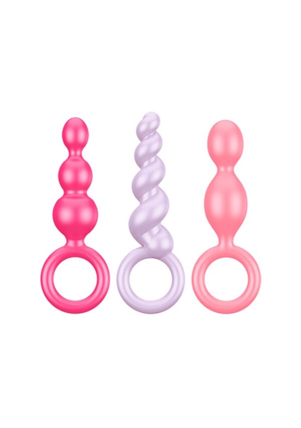Booty Call Plugs Set of 3 - Pink/Purple/Red