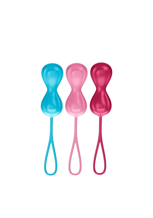 Power Balls Kegel Set of 3 - Turquoise/Red/Pink