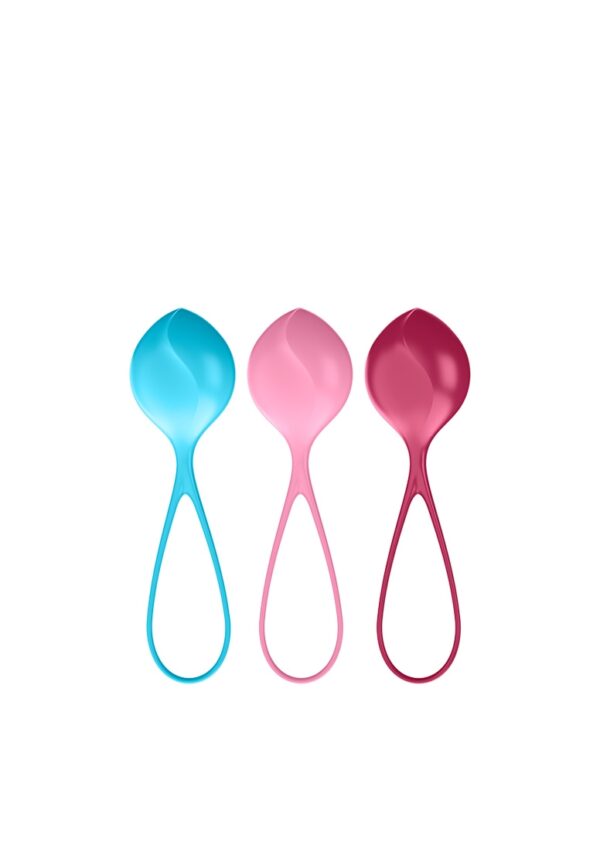 Strengthening Balls Kegel Set of 3 - Turquoise/Red/Pink