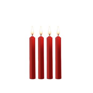 Teasing Wax Candles - Parafin - 4-pack - Red