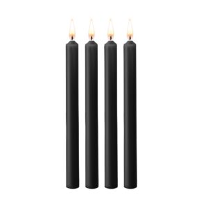 Teasing Wax Candles Large - Parafin - 4-pack - Black
