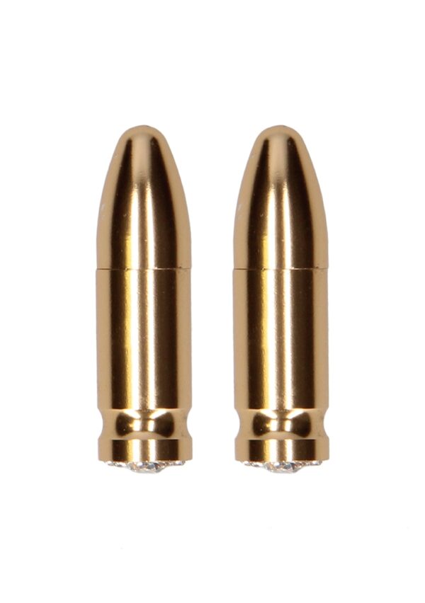 Magnetic Nipple Clamps - Diamond Bullet - Gold