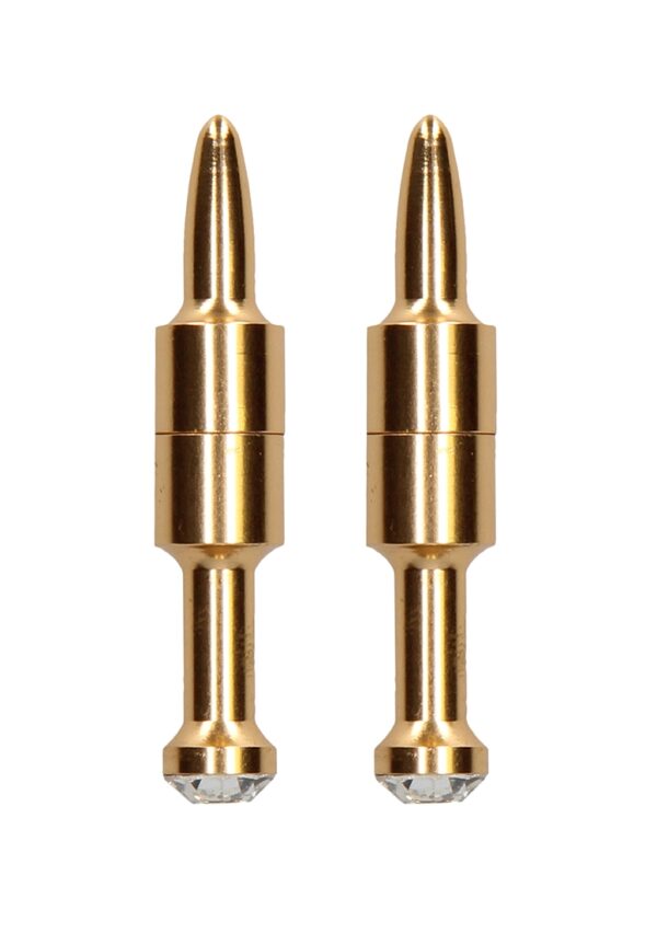 Magnetic Nipple Clamps - Diamond Pin - Gold