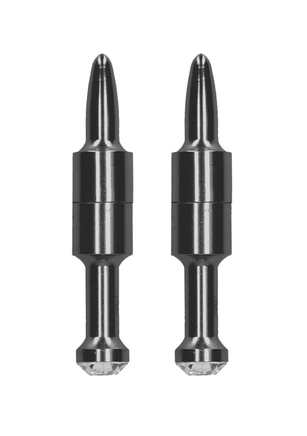 Magnetic Nipple Clamps - Diamond Pin - Grey