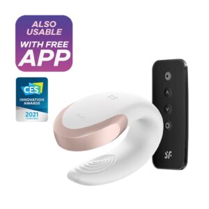 Double Love Luxury Partner Vibrator - White
