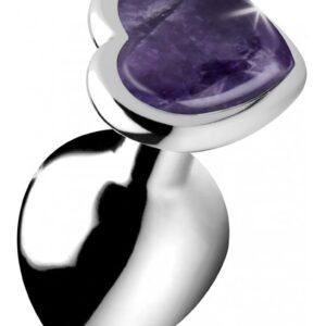 Gemstones Amethyst Heart Medium Anal Plug