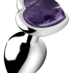 Gemstones Amethyst Heart Small Anal Plug