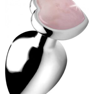 Gemstones Rose Quartz Heart Large Anal Plug