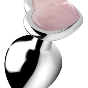Gemstones Rose Quartz Heart Medium Anal Plug
