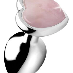 Gemstones Rose Quartz Heart Small Anal Plug