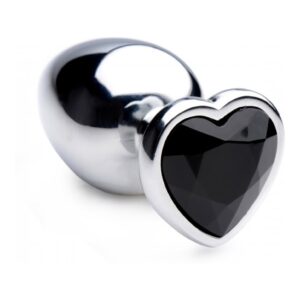 BS Black Heart Gem Anal Plug - Large