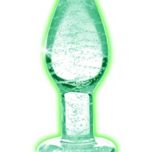 Glow-In-The-Dark glazen anaalplug - Klein