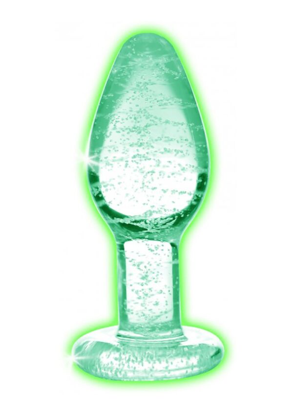 Glow-In-The-Dark glazen anaalplug - Klein