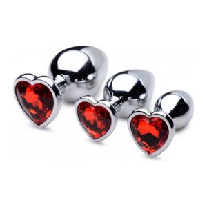 Red Heart Gem Anal Plug Set