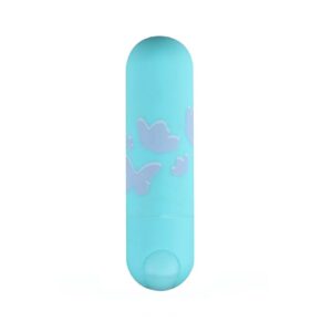 Julia Mini Bullet - Butterfly Print Teal Blue