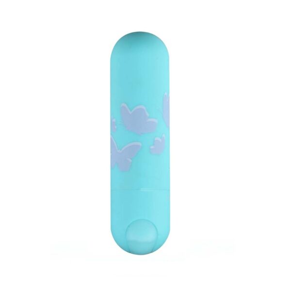 Julia Mini Bullet - Butterfly Print Teal Blue