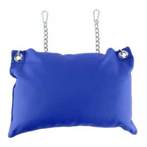 Leather pillow - Blue