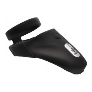 10X Silicone Cock Ring + Vibrating Taint Stimulator - Black