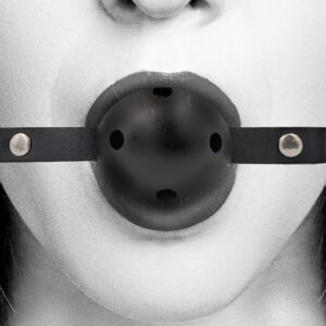 Breathable Ball Gag - With Bonded Leather Straps