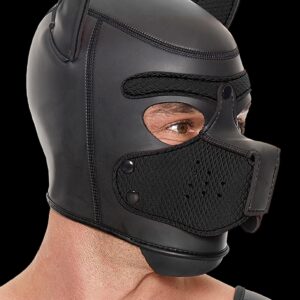 Ouch Puppy Play - Neoprene Puppy Hood - Black