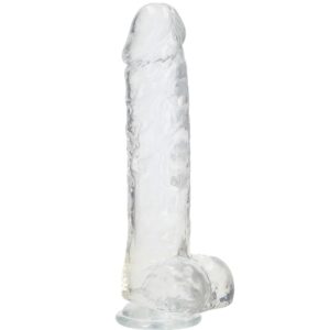 10" / 25,4 cm Realistic Dildo With Balls - Transparent