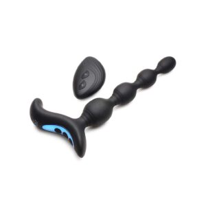 Vibrating & E-Stim Silicone Anal Beads w/ Remote Control