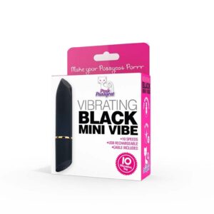 Pink Pussycat Vibrating Black Mini Vibe - Black