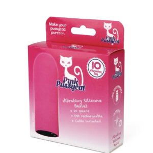 Pink Pussycat Vibrating Silicone Bullet - Pink